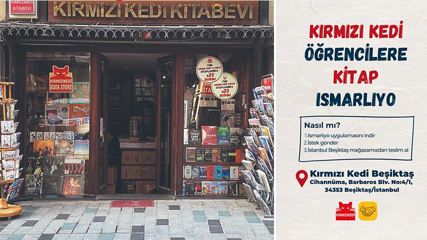 Kırmızı Kedi'nin kitap desteği büyüyor: 1500 eser üniversitelilerle buluştu